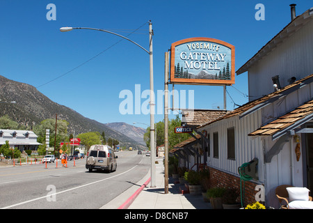 Yosemite Gateway Motel, lee vining am malerischen Highway 395 in der östlichen Sierra Nevada Mountains, Kalifornien Stockfoto