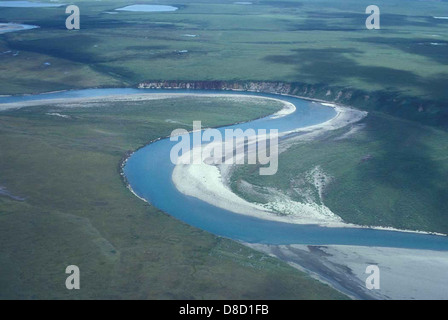 Noatak Fluss Mittelteil. Stockfoto