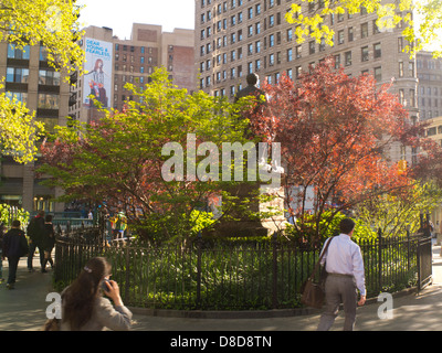 Statue im Madison Square Park Stockfoto