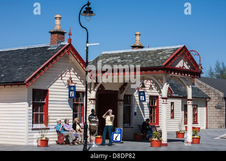 Historischer Bahnhof in Ballater, Schottland Stockfoto