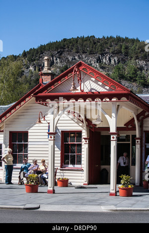 Historischer Bahnhof in Ballater, Schottland Stockfoto