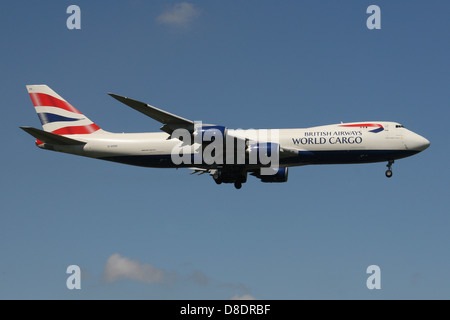 BRITISH AIRWAYS WORLD CARGO BOEING 747 800 STANSTED ESSEX Stockfoto