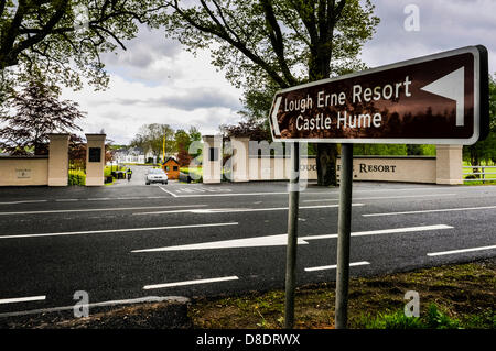 Eingang des Lough Erne Golfresort Stockfoto