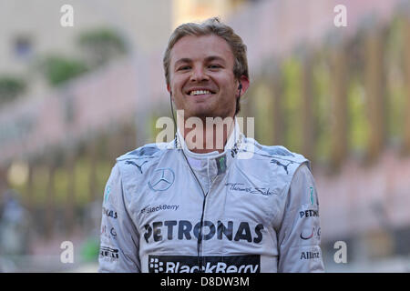 Monte Carlo, Monaco. 26. Mai 2013. FIA Formula One World Championship 2013 Grand Prix von Monaco. Nico Rosberg gewinnt die 71. Monaco GP. Bildnachweis: Action Plus Sport Bilder/Alamy Live News Stockfoto