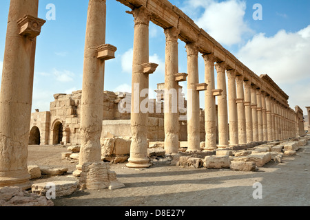 Antike römische Zeit Stadt in Palmyra (Tadmor), Syrien. Griechisch-römischen & persischen Periode. Stockfoto