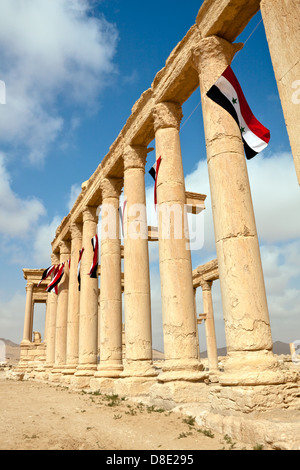 Antike römische Zeit Stadt in Palmyra (Tadmor), Syrien. Griechisch-römischen & persischen Periode. Stockfoto