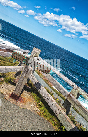 Zeichen, die meisten Easterly Punkt in Nordamerika, Neufundland markiert Stockfoto