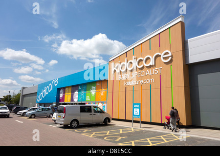 Ein Kiddicare Geschäft auf ein Fachmarktzentrum in Nottingham, England, Vereinigtes Königreich Stockfoto