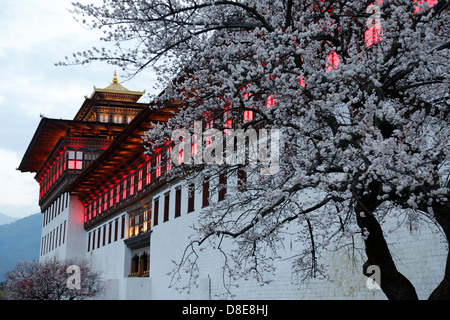 TashichoeDzong, Thimphu, Bhutan, Asien Stockfoto