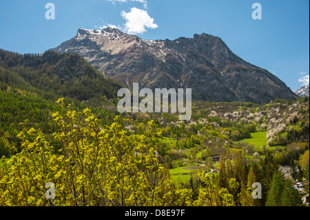 Europa-Italien-Piemonte, Provincia di Torino Chisone Tallandschaften Stockfoto