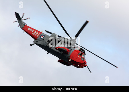 RAF-Rettungshubschrauber eine Demonstration durchführen. Stockfoto