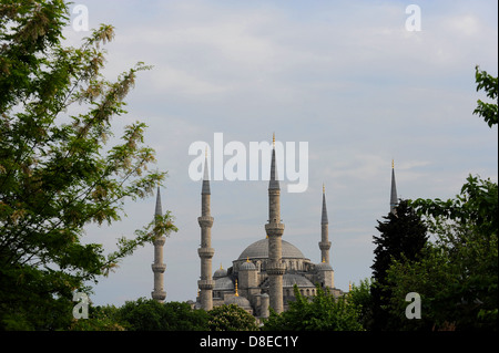 Die Sultan-Ahmed-Moschee in Istanbul. Die Moschee ist im Volksmund als die blaue Moschee bekannt. Stockfoto