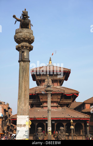 Dattatreya Tempel, Tachupal Tole, Bhaktapur (UNESCO-Weltkulturerbe), Kathmandu-Tal, Nepal Stockfoto