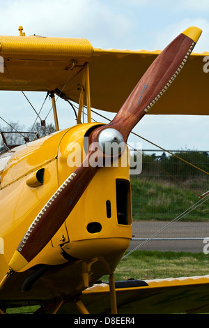 de Havilland DH82 Tiger Moth G-APAL N6847 Vintage Royal Air Force Doppeldecker in Abingdon Airshow Stockfoto