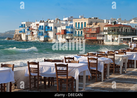 Die Insel Mykonos in Griechenland, Fläche von Klein-Venedig Stockfoto