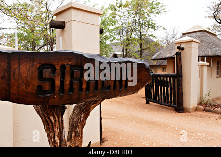 Letaba Campingplatz Tor, Krüger Nationalpark, Südafrika Stockfoto