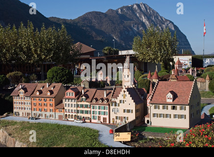 Swissminiatur in Melide - Kanton Tessin - Schweiz Stockfoto