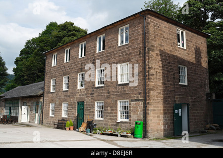 Old Mill Buildings in Cromford Mill in Derbyshire England, Großbritannien, ein historisches Gebäude, das zum Weltkulturerbe der Klasse I gehört Stockfoto