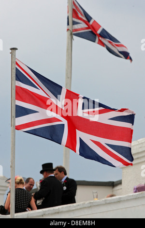 Epsom, UK, Nationalflaggen der das Vereinigte Königreich Großbritannien und Nordirland Stockfoto