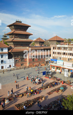 Ansicht von Basantapur Square, Durbar Square (UNESCO-Weltkulturerbe), Kathmandu, Nepal Stockfoto