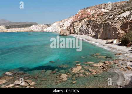 Firiplaka Strand auf der Insel Milos in Griechenland Stockfoto