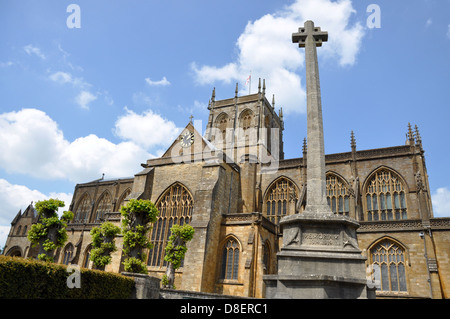 Die Abtei Kirche der Hl. Maria Jungfrau im Sherborne Stockfoto