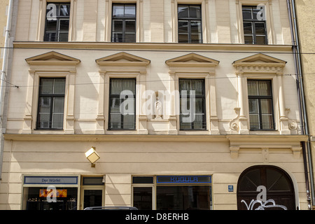 2. Adolf Hitlers Residenz (1.. Stock) in München (Mai 1920 - Oktober 1929). Stockfoto