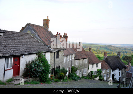 Gold Hill, Shaftesbury, Dorset, England, Vereinigtes Königreich Stockfoto