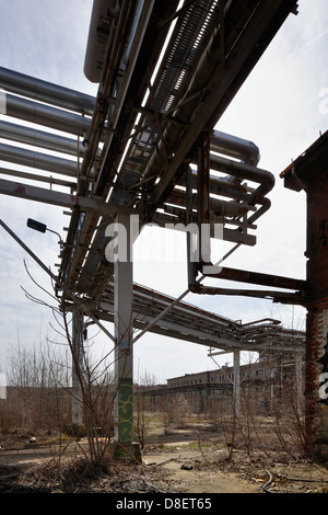 Berlin, Deutschland, Industrieruine in Berlin Niederschoeneweide Stockfoto