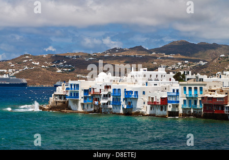 Die kleine Venedig von Mykonos-Insel in Griechenland Stockfoto