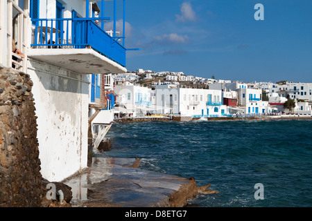 Die kleine Venedig von Mykonos-Insel in Griechenland Stockfoto