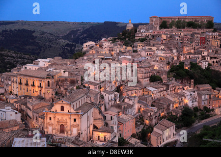 Italien, Sizilien, Ragusa Ibla, Skyline, Gesamtansicht, Stockfoto