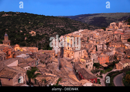 Italien, Sizilien, Ragusa Ibla, Skyline, Gesamtansicht, Stockfoto