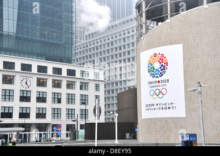 Tokyo Bewerberstadt für die Olympischen Spiele 2020 Zeichen Tokyo Japan Asien Stockfoto