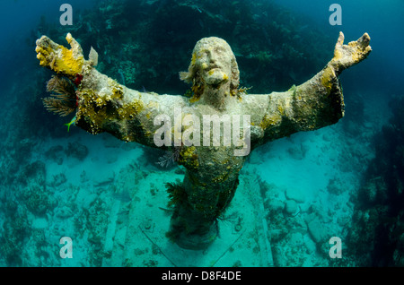 Die Ikone Christi der Abgrund Statue in Key Largo, Florida Stockfoto