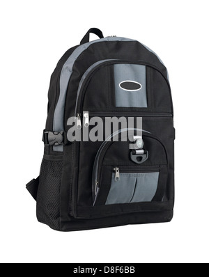 Ein Canvas-Rucksack mit Kompass für Schüler oder Abenteuer Stockfoto