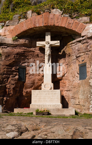 Kriegerdenkmal in Bamburgh Castle, Northumberland. Stockfoto