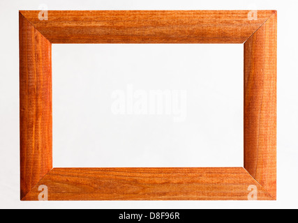 Vintage Bilderrahmen, Holz vergoldet, weißer Hintergrund Stockfoto