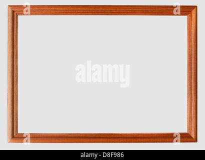 Vintage Bilderrahmen, Holz vergoldet, weißer Hintergrund Stockfoto