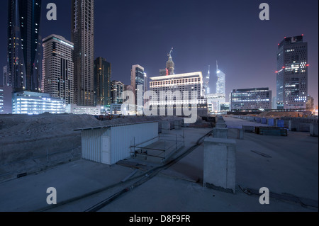 Baustelle im Dubai International Financial Center Vereinigte Arabische Emirate Stockfoto