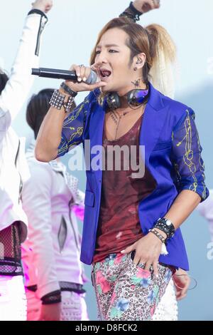 Am Sonntag, 26. Mai 2013 besucht Jang Keun Suk 2013 SUPER TAIKYU IN KOREA Aktivität in Seoul, Südkorea. Stockfoto