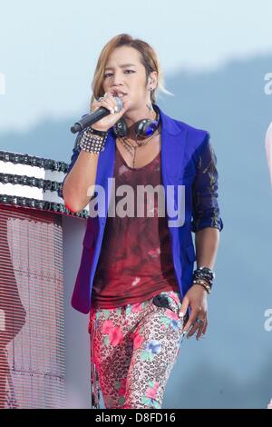 Am Sonntag, 26. Mai 2013 besucht Jang Keun Suk 2013 SUPER TAIKYU IN KOREA Aktivität in Seoul, Südkorea. Stockfoto