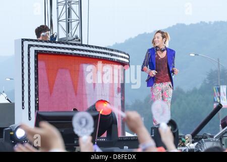 Am Sonntag, 26. Mai 2013 besucht Jang Keun Suk 2013 SUPER TAIKYU IN KOREA Aktivität in Seoul, Südkorea. Stockfoto