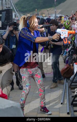 Am Sonntag, 26. Mai 2013 besucht Jang Keun Suk 2013 SUPER TAIKYU IN KOREA Aktivität in Seoul, Südkorea. Stockfoto