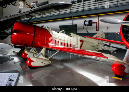 1931-gee Bee Y Sportster-Flugzeuge auf dem Display im Fantasy of Flight Museum, Polk City FL Stockfoto