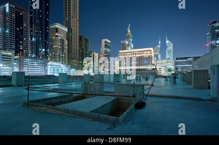 Baustelle im Dubai International Financial Center Vereinigte Arabische Emirate Stockfoto