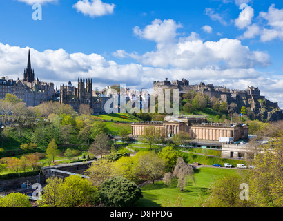 Das Edinburgh Castle edinburgh Luftaufnahme edinburgh Skyline New Town von Edinburgh Princes Street Edinburgh City Centre Edinburgh Schottland Großbritannien GB Europa Stockfoto