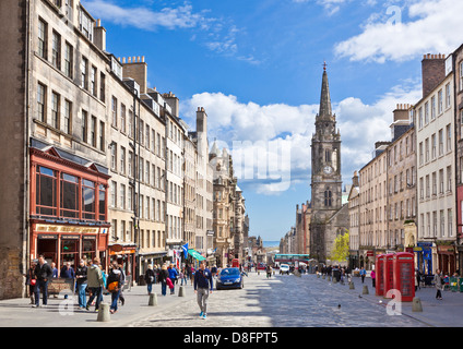 Der High Street in Edinburgh Altstadt oder die royal Mile Midlothian Schottland UK GB EU Europe Stockfoto
