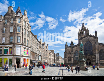 St Giles Cathedral High Street-Edinburgh royal Mile Midlothian Schottland Großbritannien GB EU Europa Stockfoto