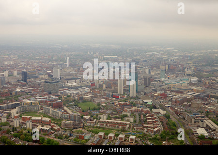 Aerial Fotografieren von Birmingham City Centre 2013 zeigt volle Stadtbild Stockfoto